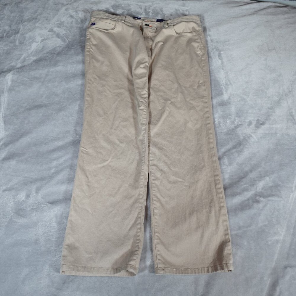 Stitchs Britches Straight Leg Pants Mens 38x30 (Fits 38x29) Golf Light Khaki